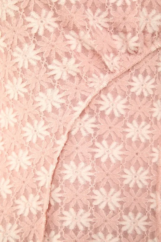 Soft Knit Floral Holiday Flare Mini Dres