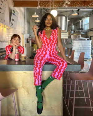 Sonny Suit Pink Squiggle