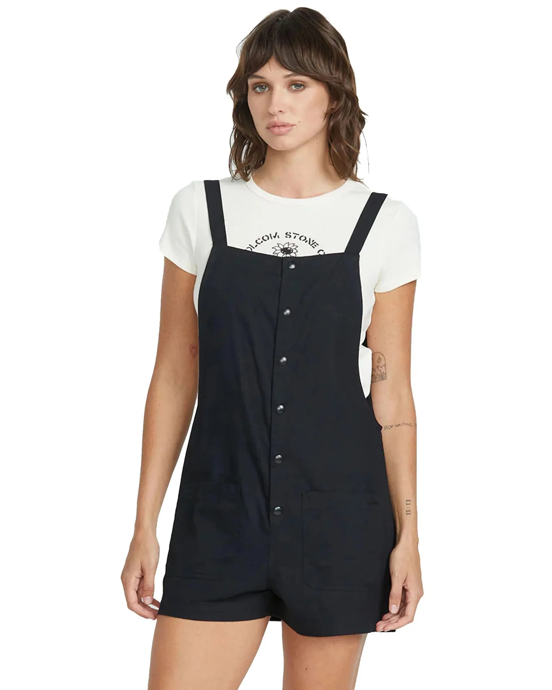 Stone Strut Romper - Black