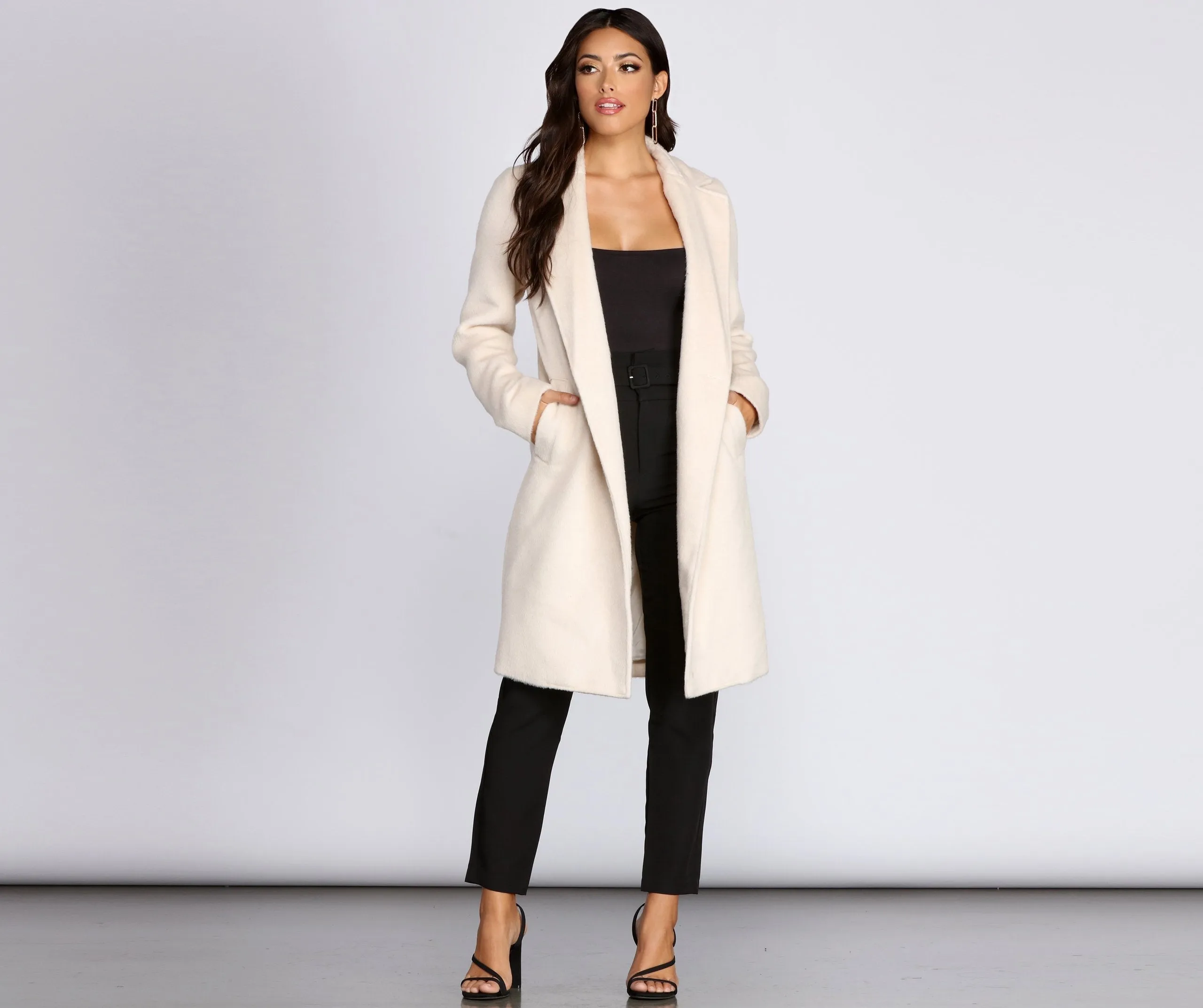 Straight Elegance Long Fur Coat
