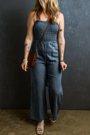 Straps Tied Back Wide Leg Jumpsuit