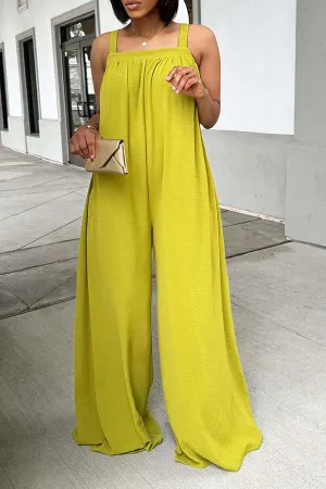Stylish Sleeveless Wide Leg Jumpsuit