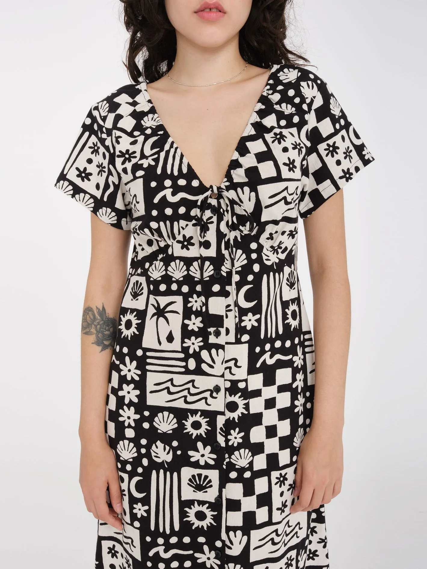 Sunny Wild Long Dress - BLACK