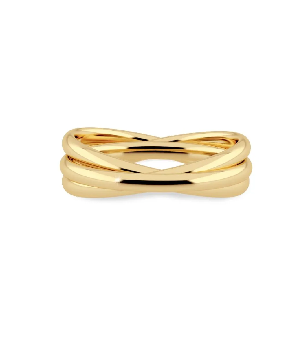 Sunset Orbit Ring Gold