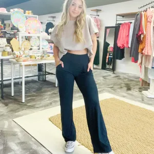 Take It To The Limit Navy Yoga Pants