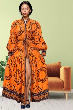 Tangerine Spice Maxi Dress