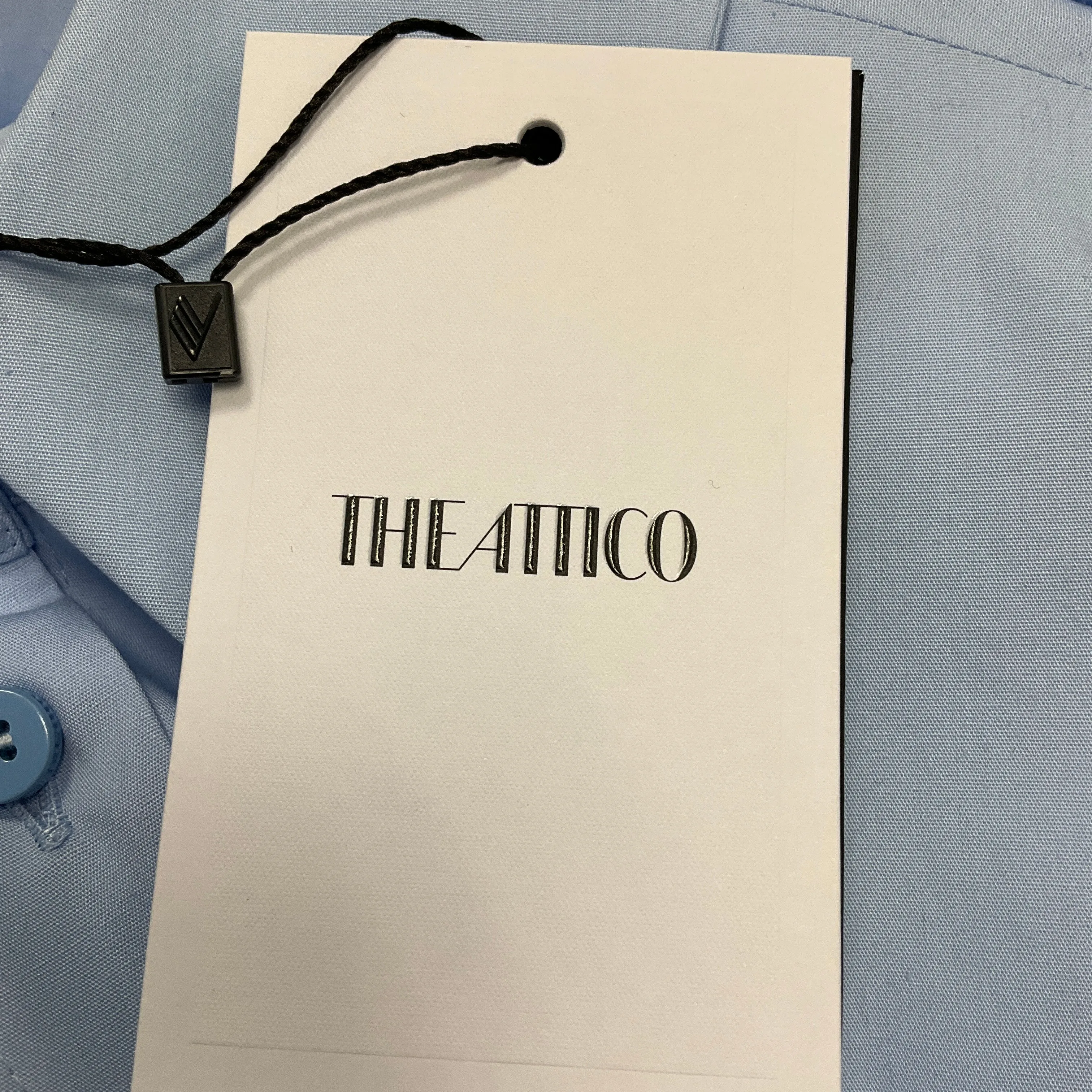 The Attico Dusty Blue Silvye Mini Dress