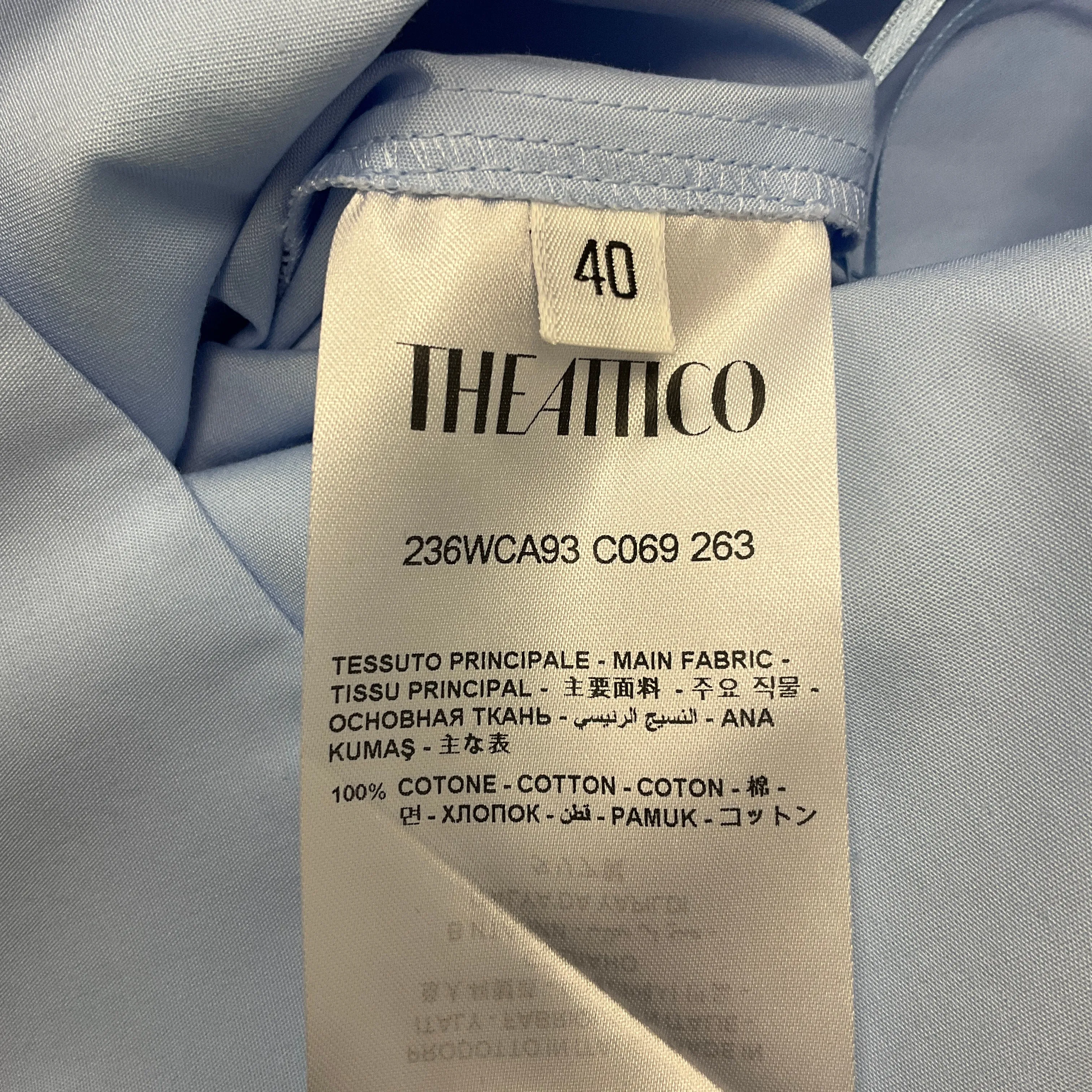The Attico Dusty Blue Silvye Mini Dress
