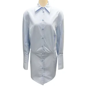 The Attico Dusty Blue Silvye Mini Dress