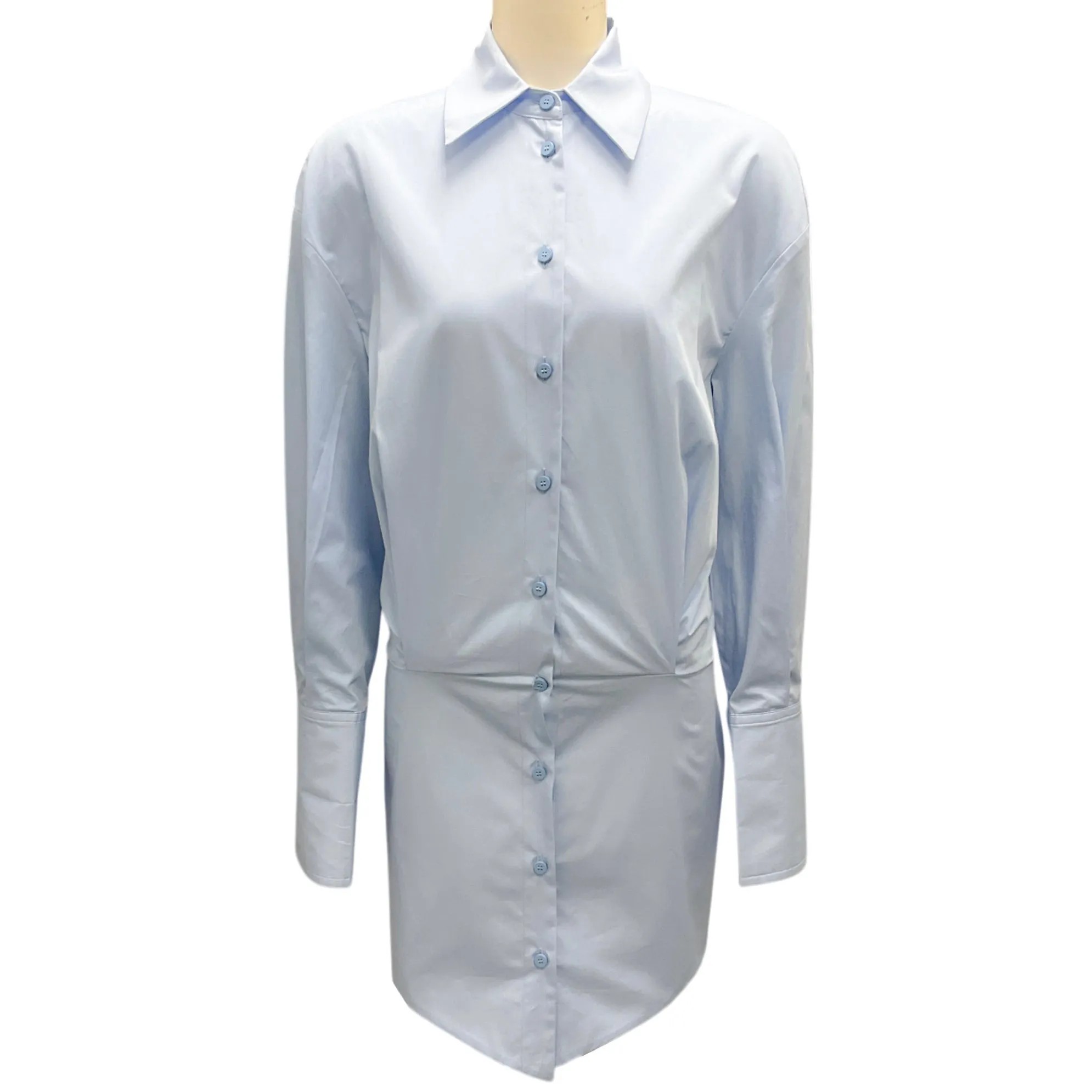 The Attico Dusty Blue Silvye Mini Dress