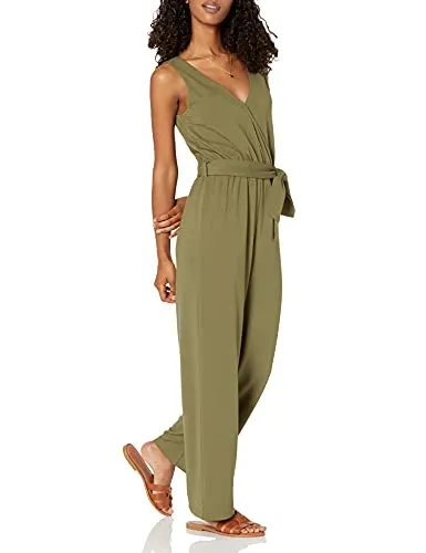 The Drop Women's @caralynmirand Sleeveless Wrap Jumpsuit