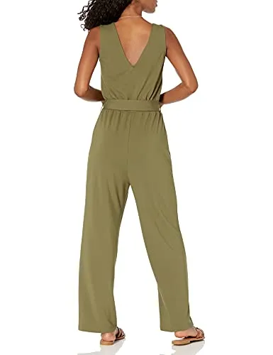 The Drop Women's @caralynmirand Sleeveless Wrap Jumpsuit