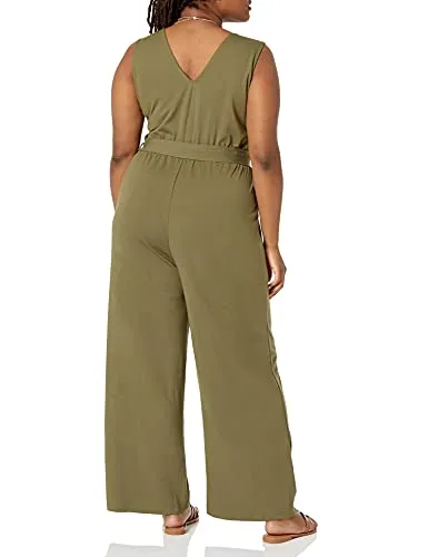 The Drop Women's @caralynmirand Sleeveless Wrap Jumpsuit