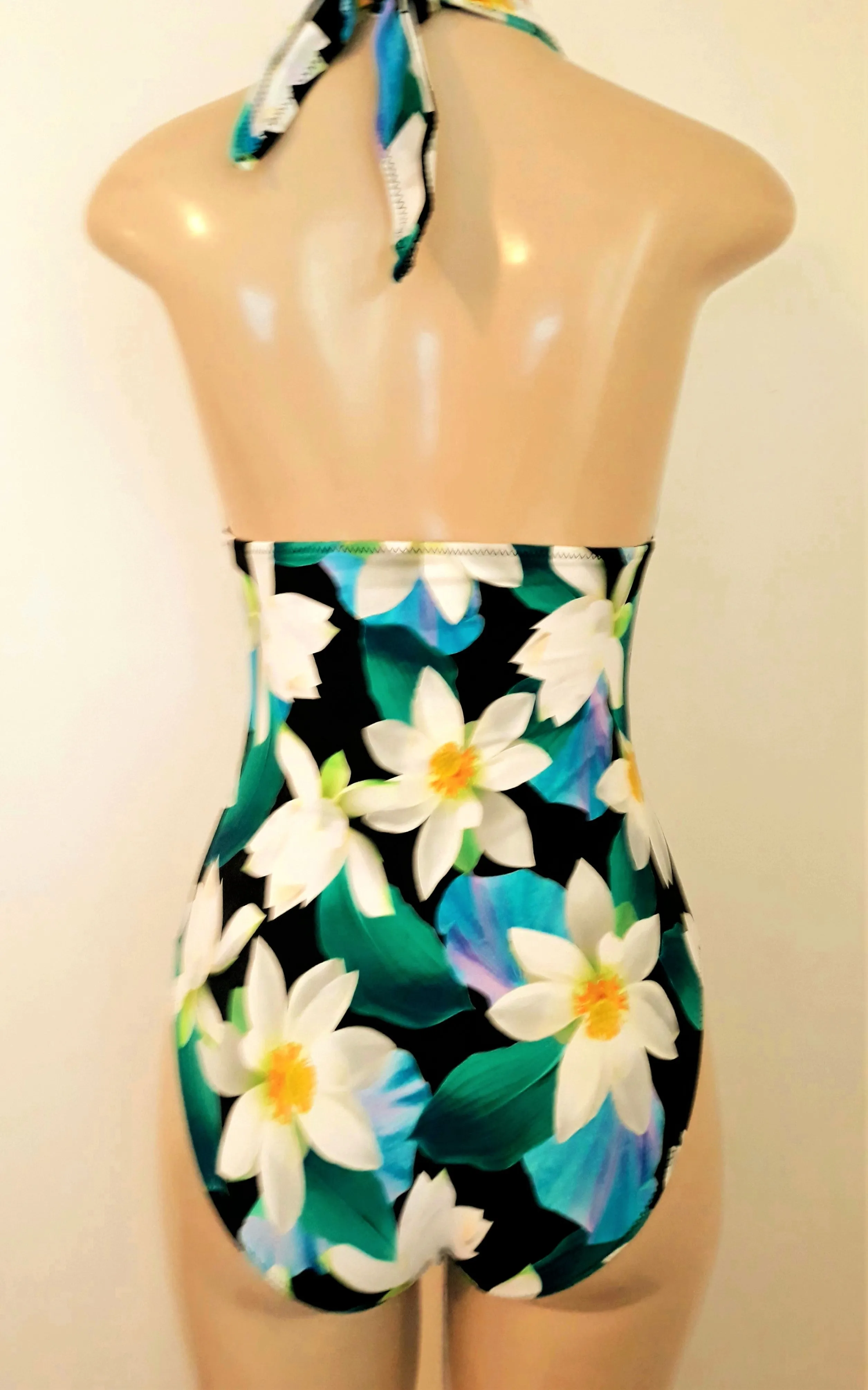 Tie Halter One Piece Swimsuit