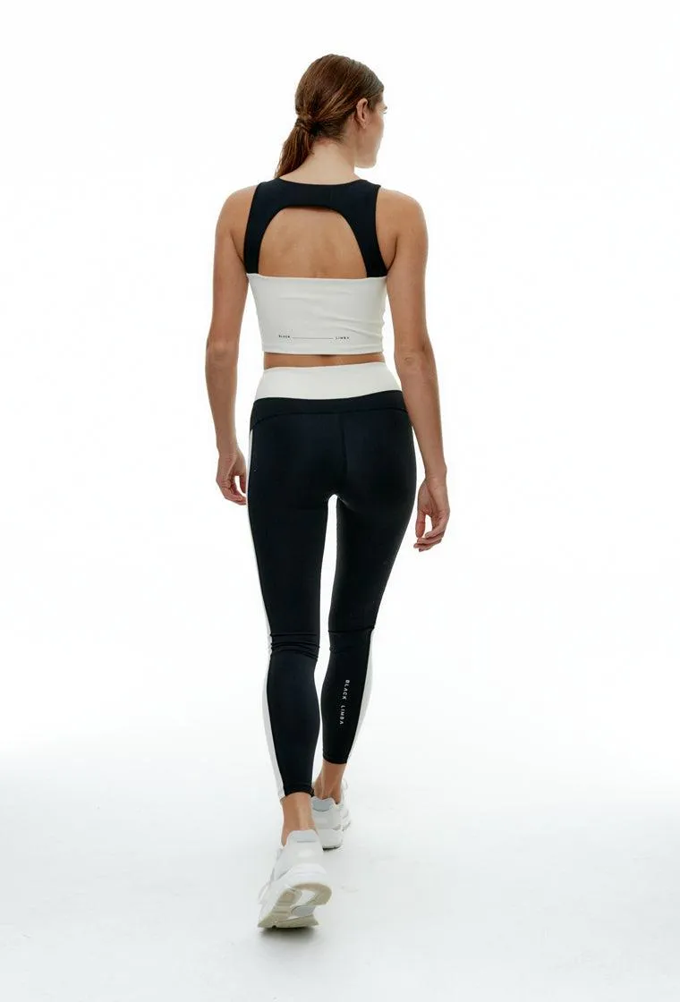Top deportivo sujeción alta Flexfit - Black & Cream