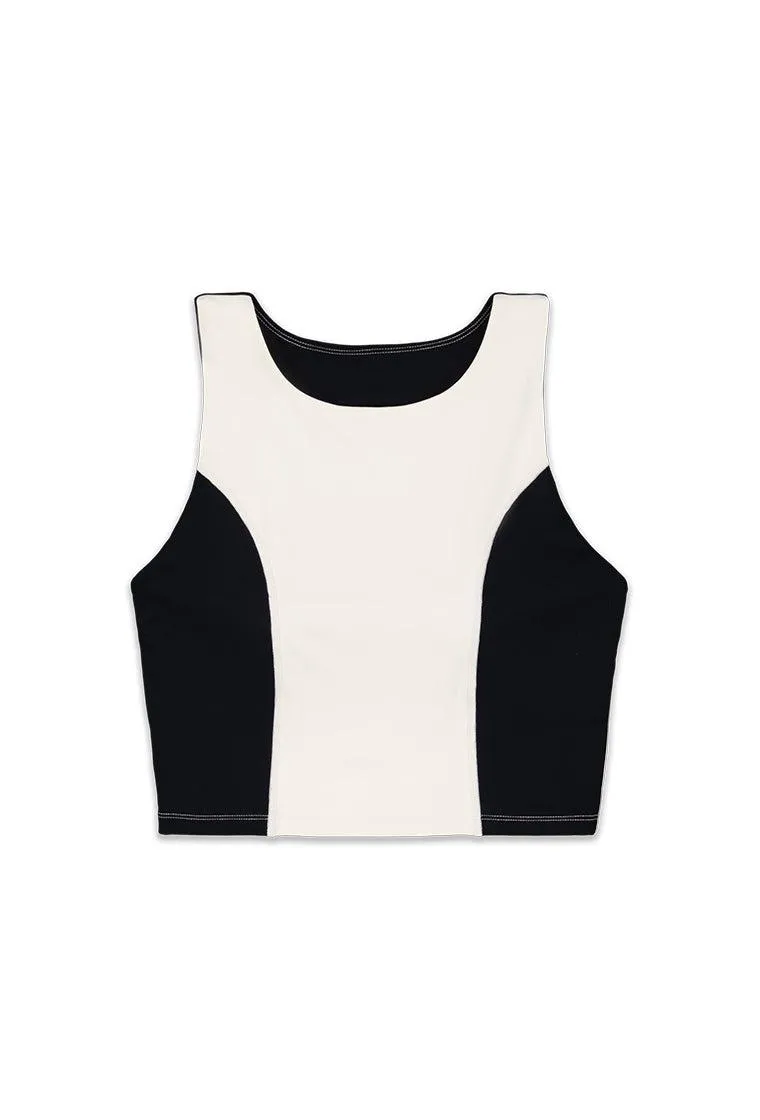 Top deportivo sujeción alta Flexfit - Black & Cream