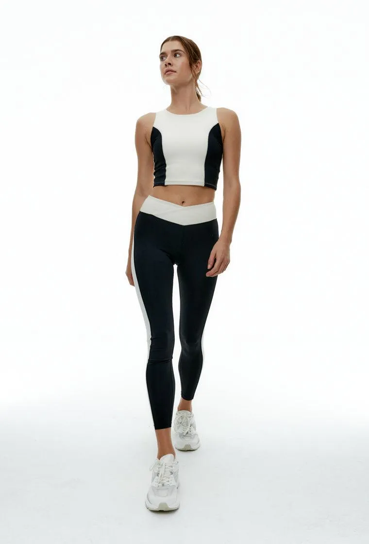 Top deportivo sujeción alta Flexfit - Black & Cream