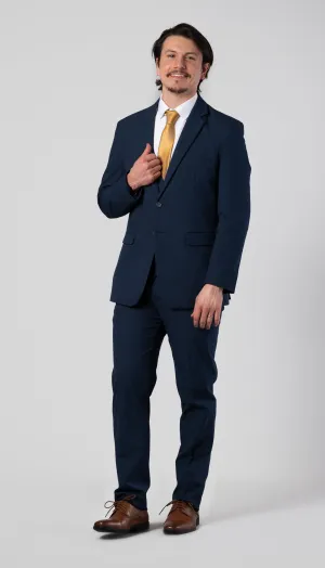 Trim Fit 2 Piece Suit Navy