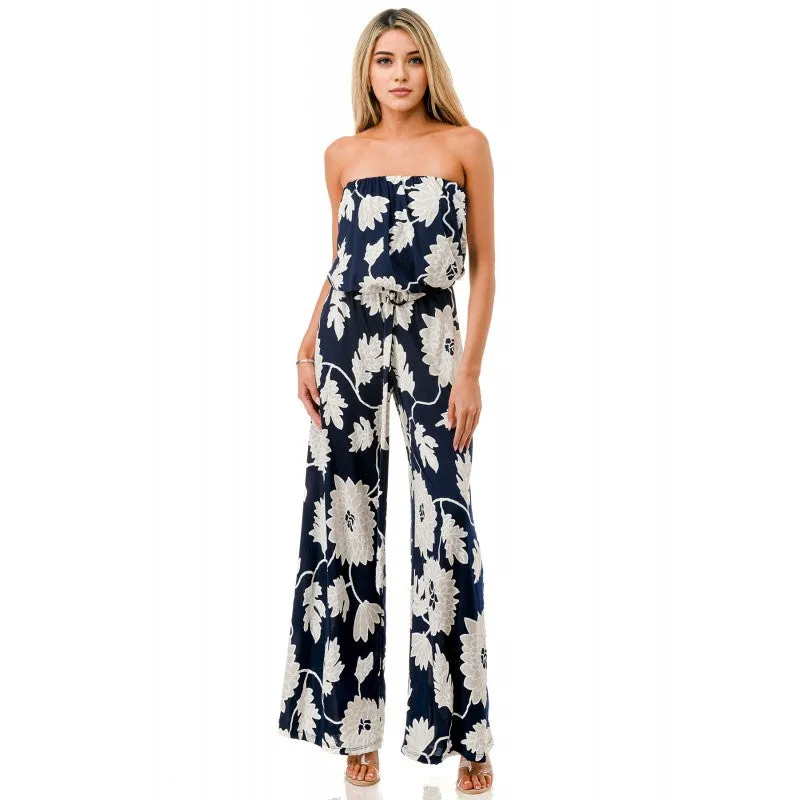 Tube Wide Leg Jumpsuit W/ Belt P592-V592