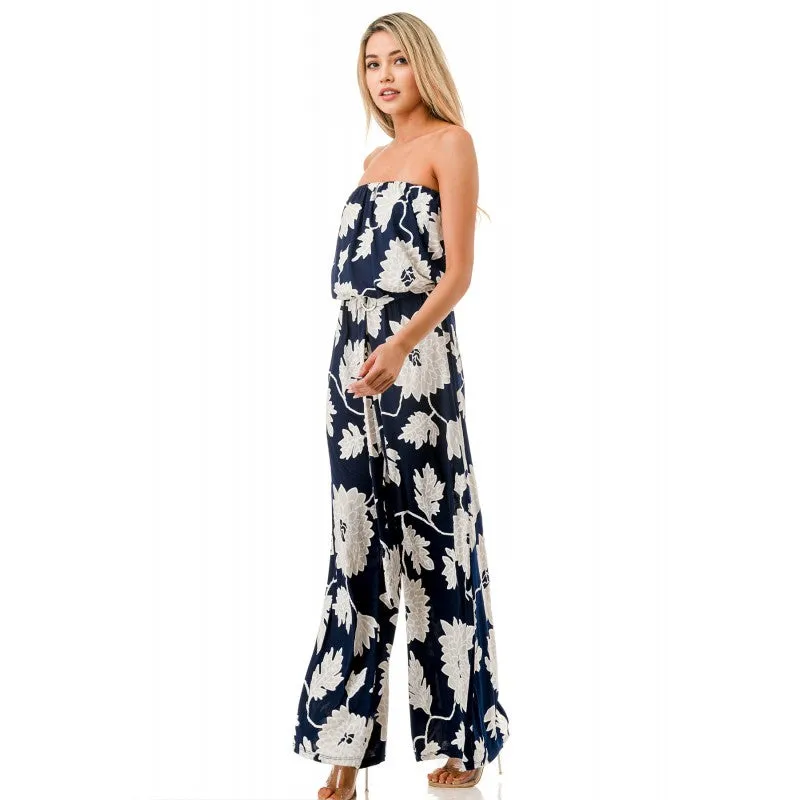 Tube Wide Leg Jumpsuit W/ Belt P592-V592