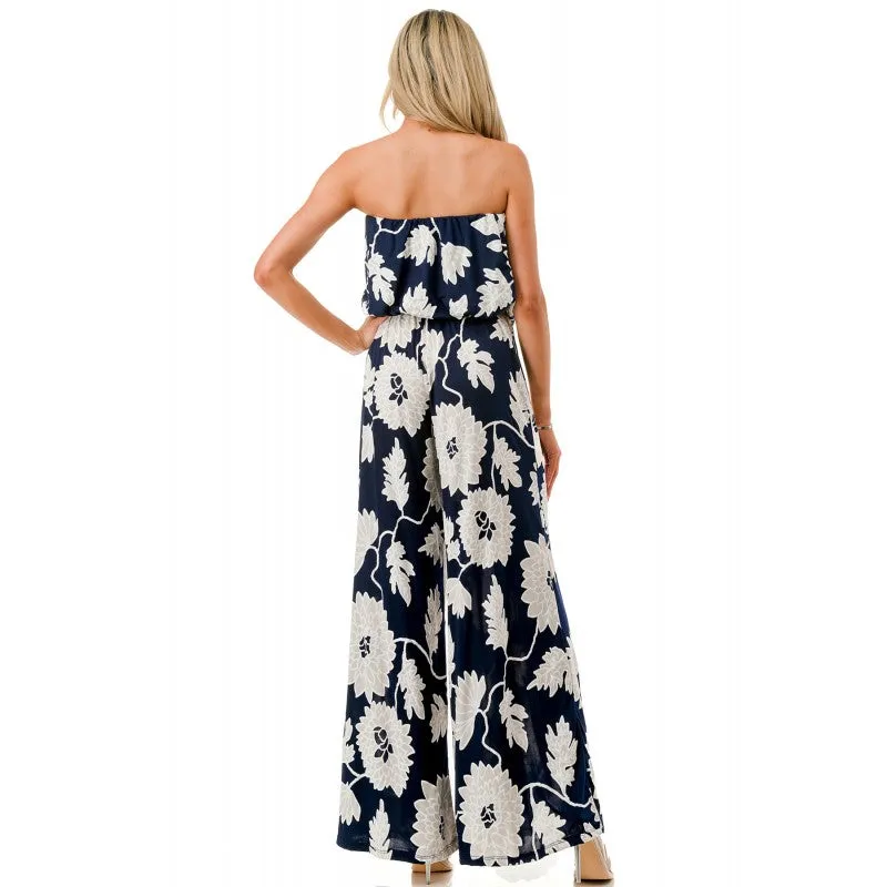 Tube Wide Leg Jumpsuit W/ Belt P592-V592