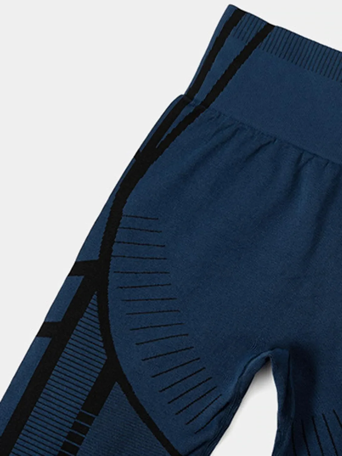 Two Tone Leggings - Navy Blue
