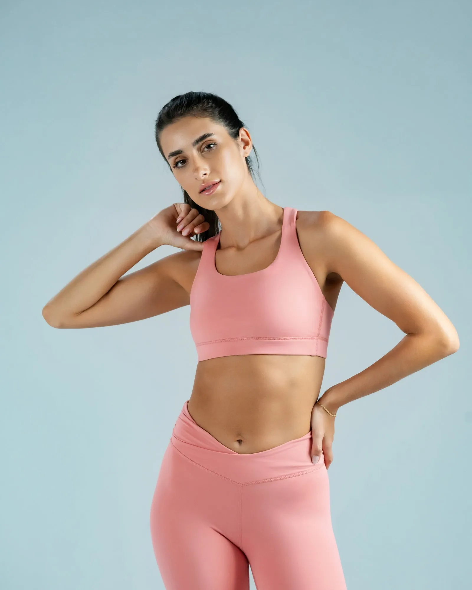 V-Line Powder Pink Sports Bra