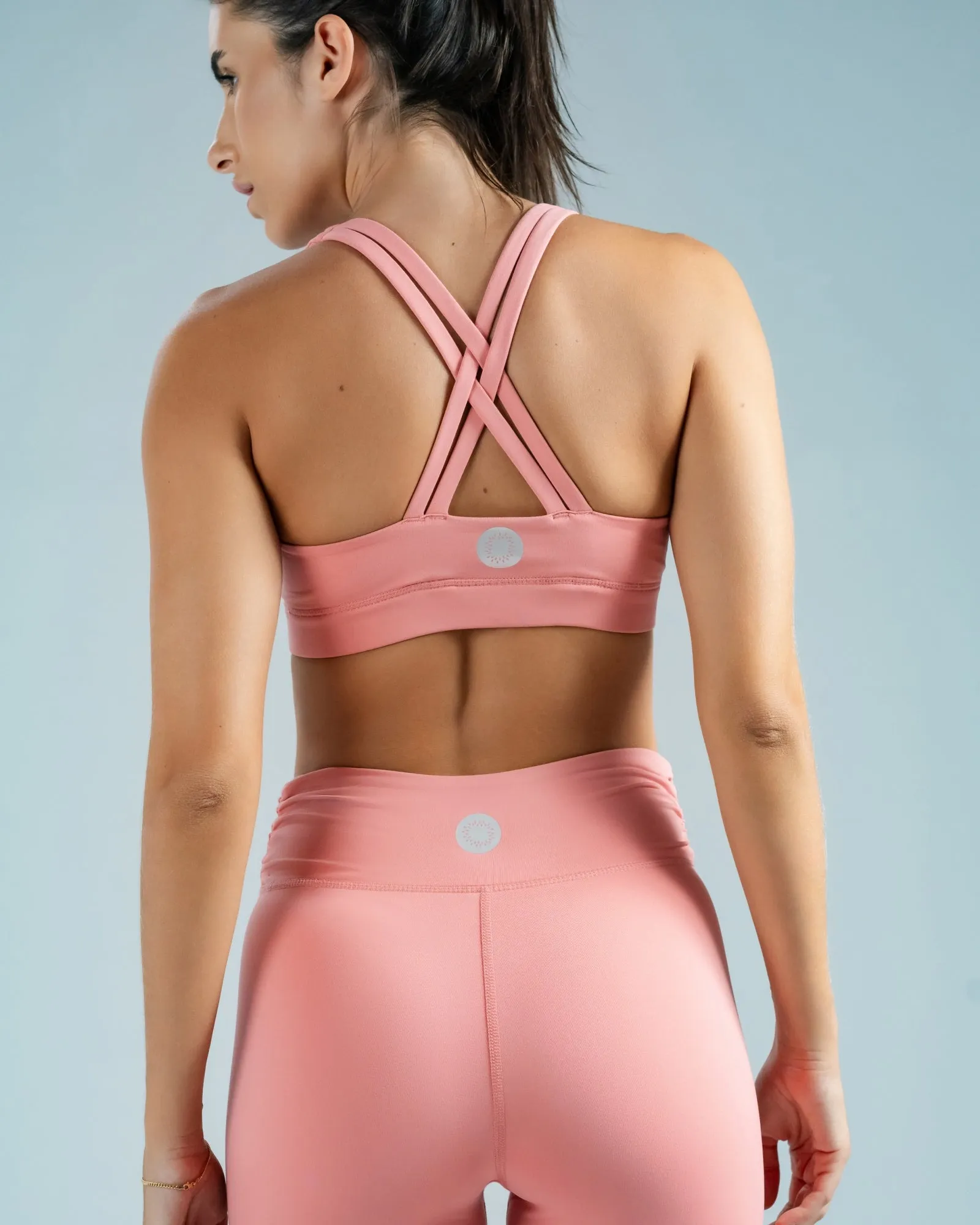 V-Line Powder Pink Sports Bra