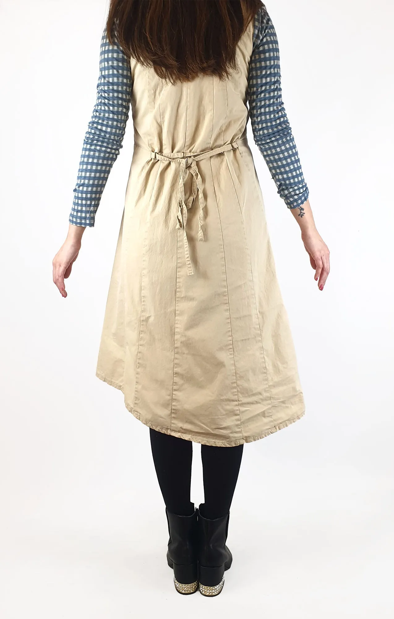 Vintage Obus beige sleeveless dress size 2 (fits 8-10)