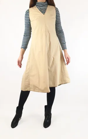 Vintage Obus beige sleeveless dress size 2 (fits 8-10)