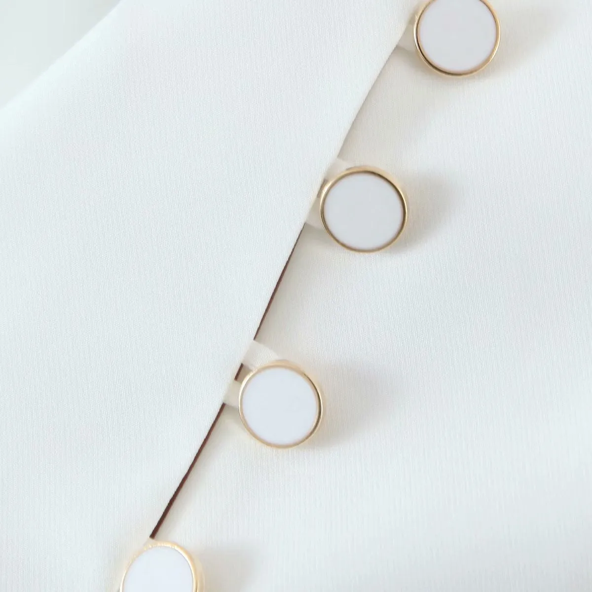 Vintage Puff Sleeve Single-breasted Mini Dresses