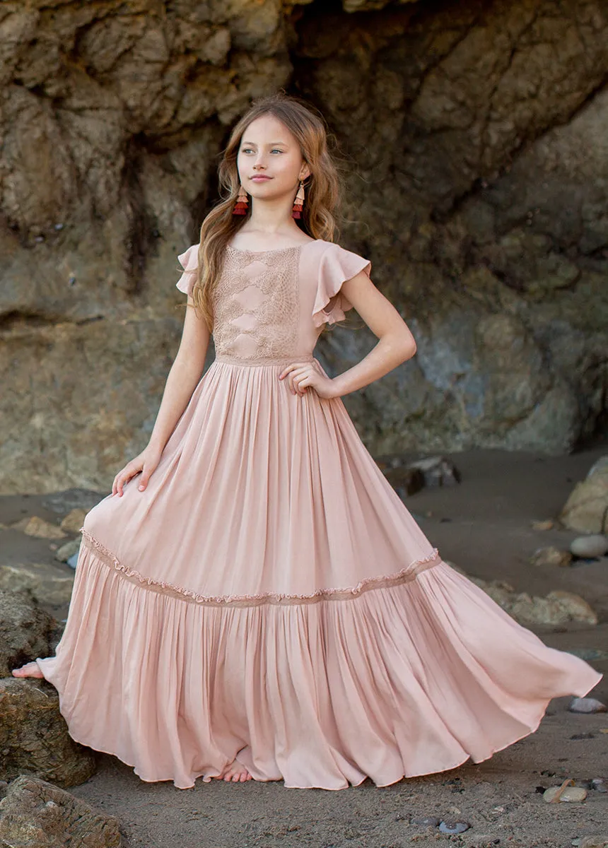 Viola Dress in Desert Shell