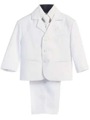 White 5 Piece Suit with Vest  LT-3710W
