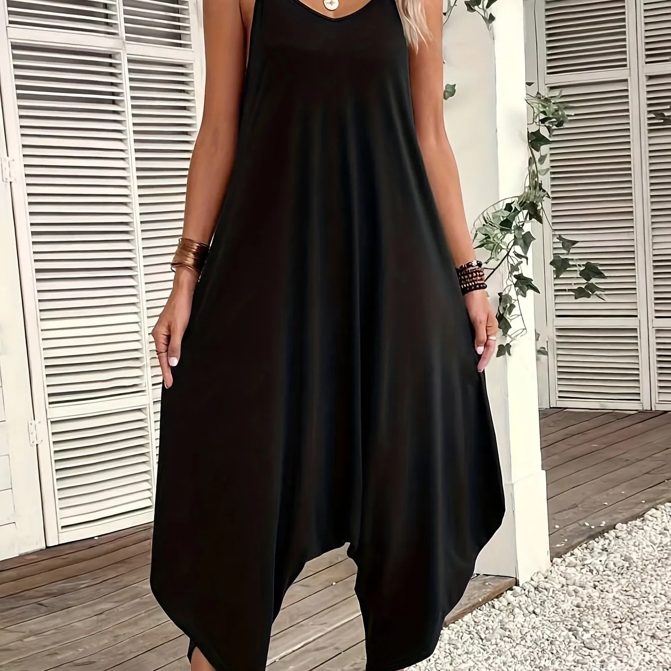 Women Cami Jumpsuit, Boho Sleeveless Jumpsuits