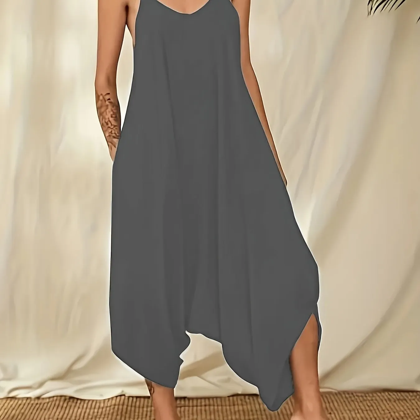Women Cami Jumpsuit, Boho Sleeveless Jumpsuits