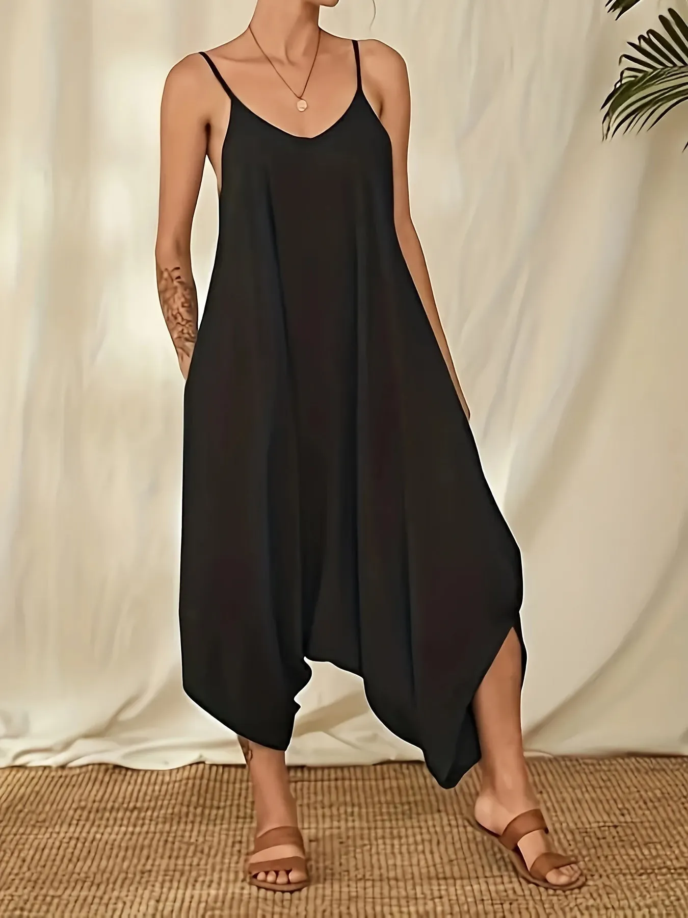 Women Cami Jumpsuit, Boho Sleeveless Jumpsuits