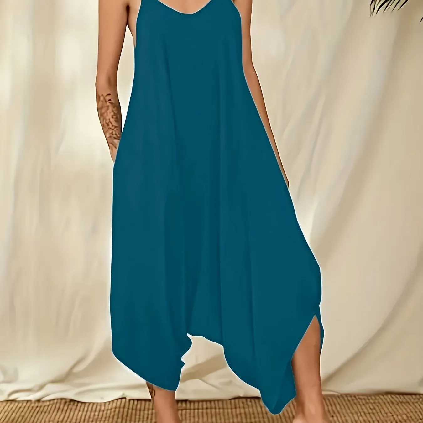 Women Cami Jumpsuit, Boho Sleeveless Jumpsuits
