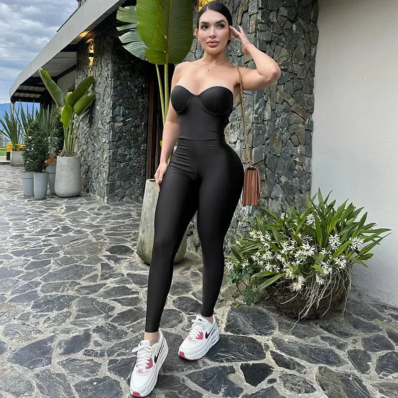 Women's Daily Streetwear Solid Color Full Length Jumpsuits