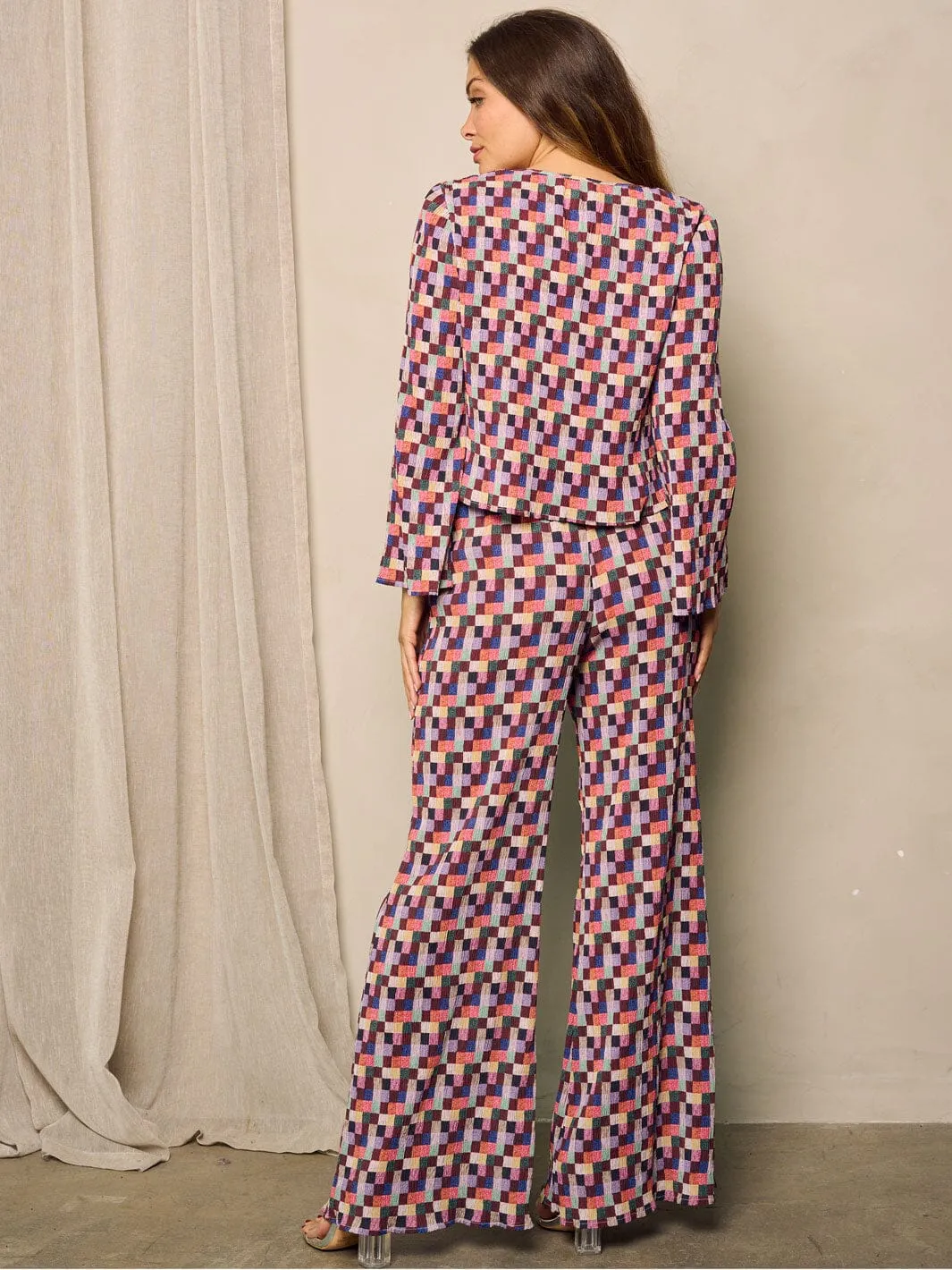 WOMEN'S LONG SLEEVE TOP & PANTS 2PC. MULTI COLORS SET