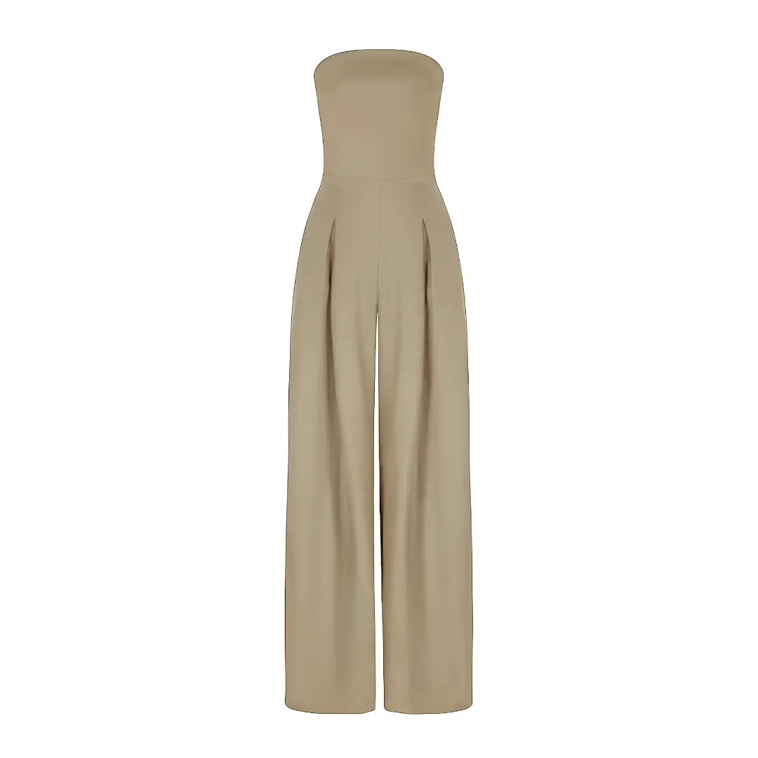 Women’s Strapless Jumpsuit – Wide-Leg – Elegant Fit – Minimalist Statement – Evening Look