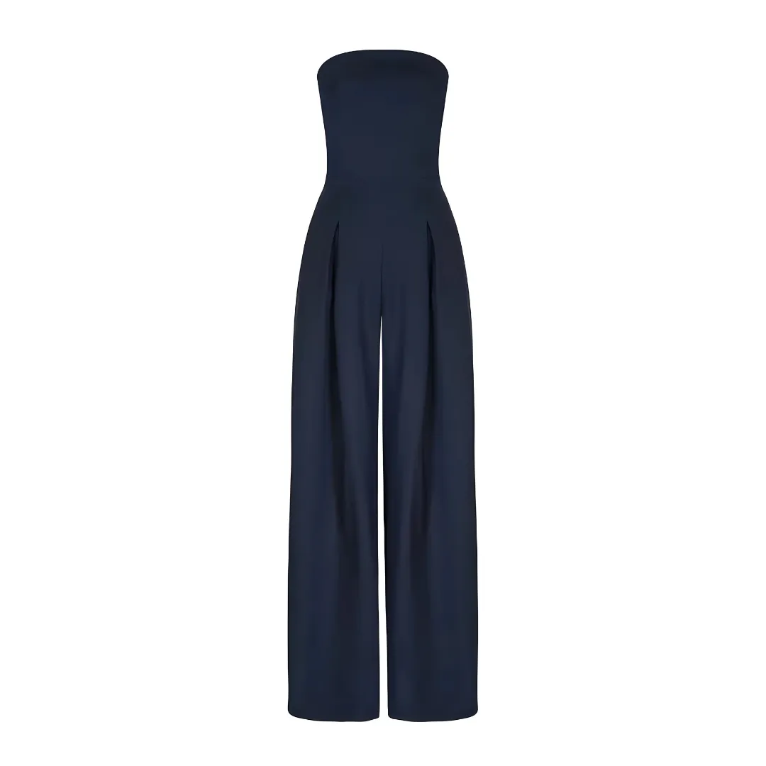 Women’s Strapless Jumpsuit – Wide-Leg – Elegant Fit – Minimalist Statement – Evening Look