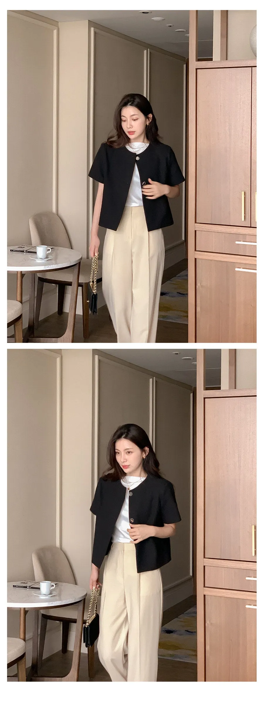 Woolen short coat