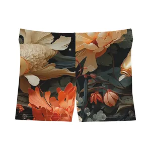 Workout Shorts - Annora Marichyasana Anime Koi Fish