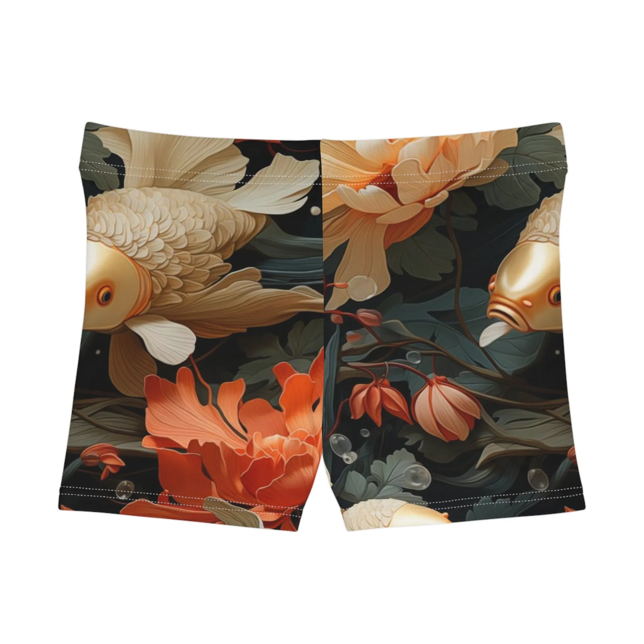 Workout Shorts - Annora Marichyasana Anime Koi Fish