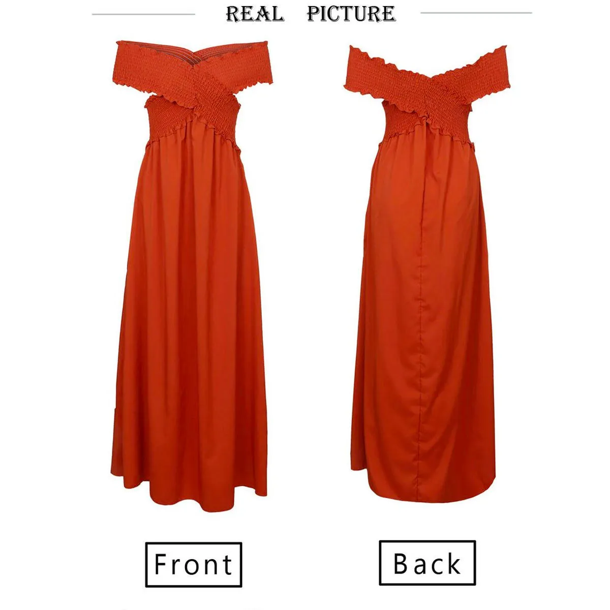 Wrinkle Off The Shoulder Party Vacation Maxi Dresses