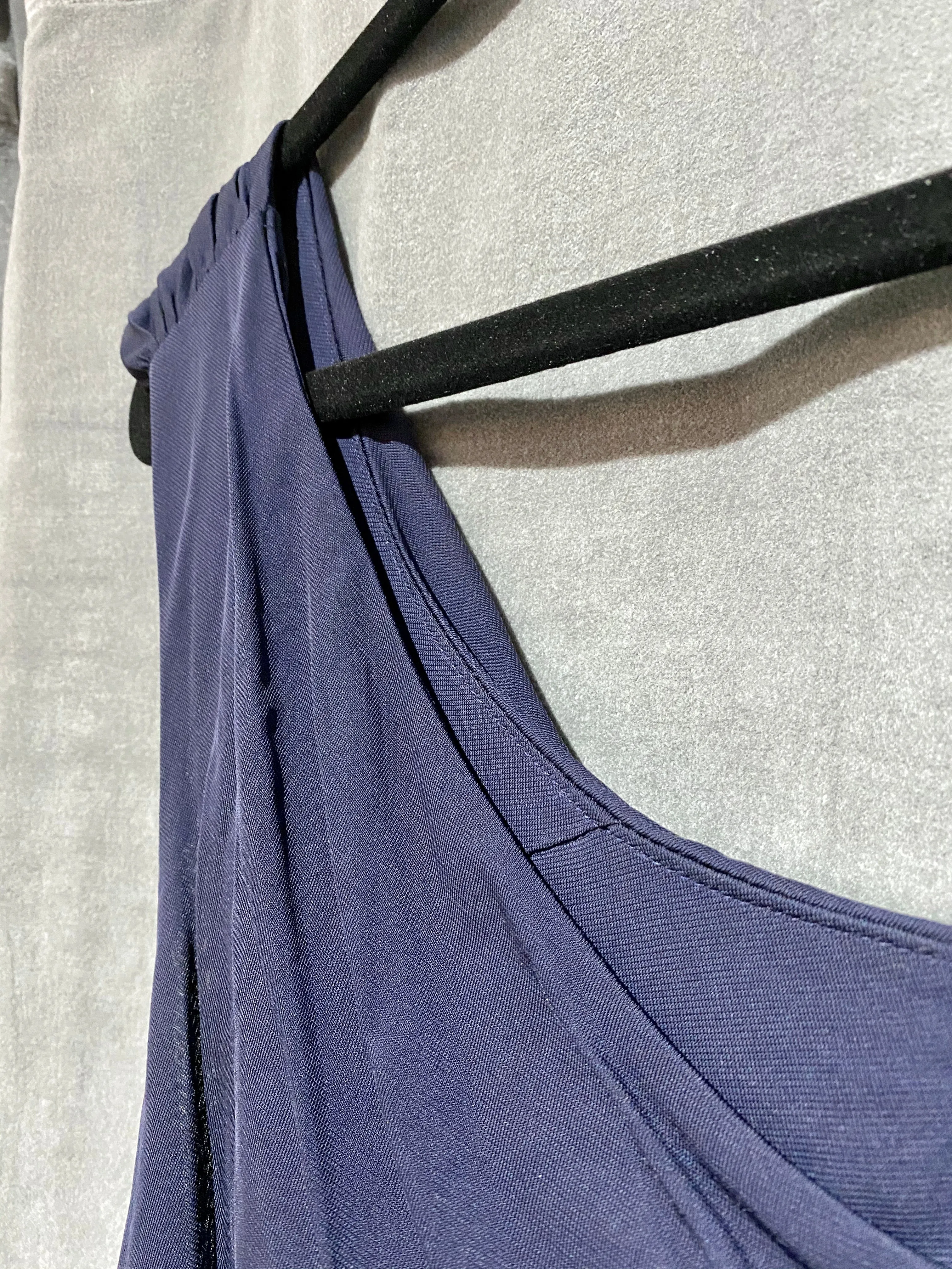 Yigal Azrouel Navy One Shoulder draped Dress