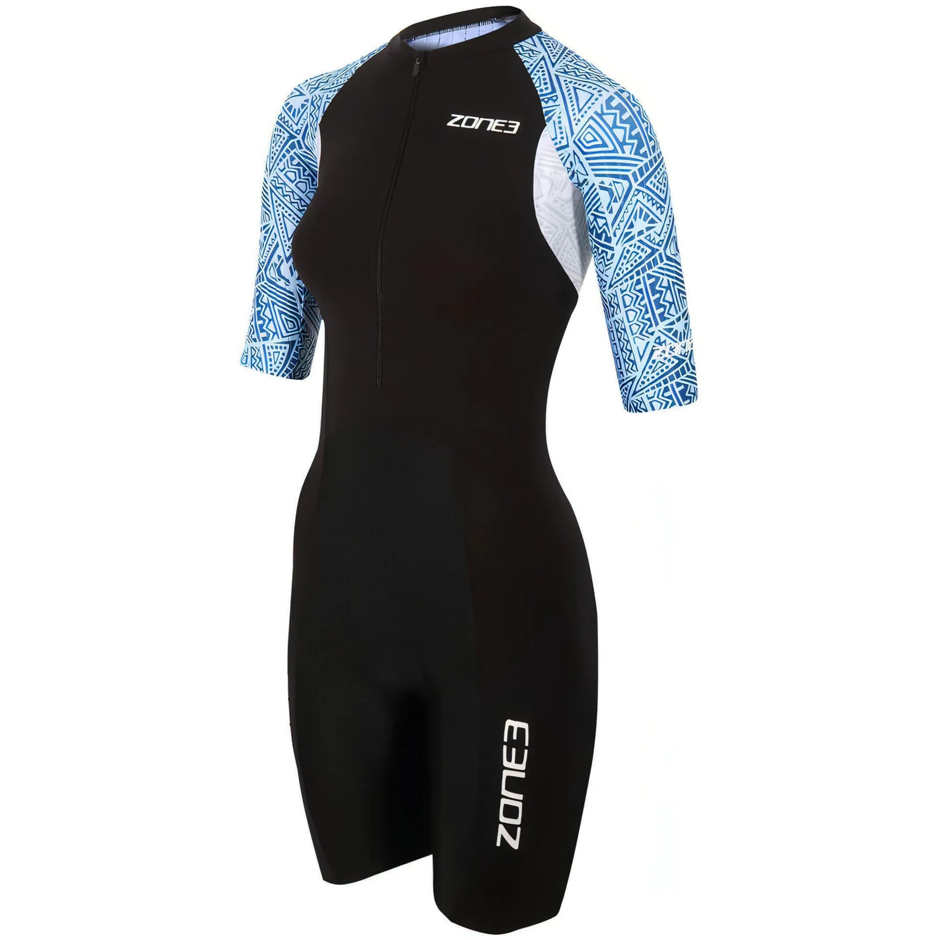 Zone3 Lava Short Sleeve Womens Tri Suit - Black